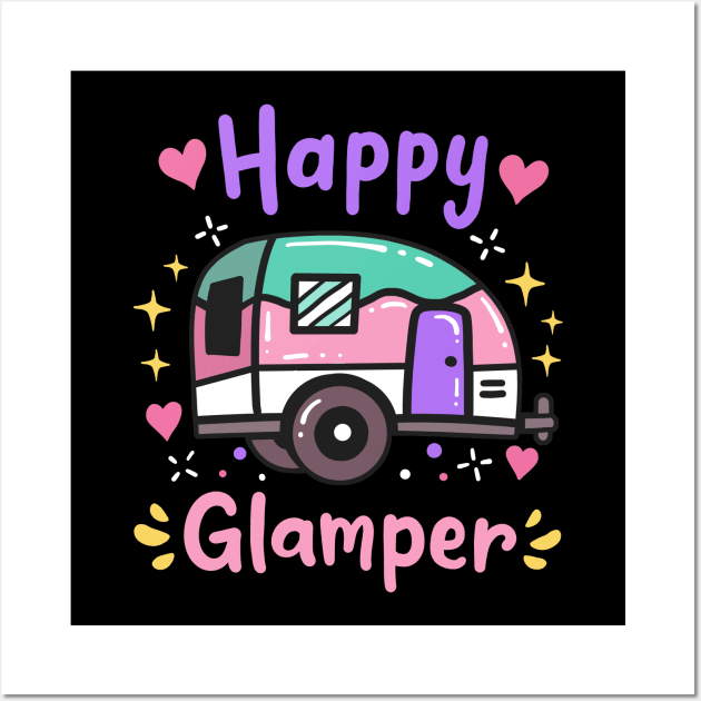 Glamper Glamping Camping Caravan Wall Art by CreativeGiftShop